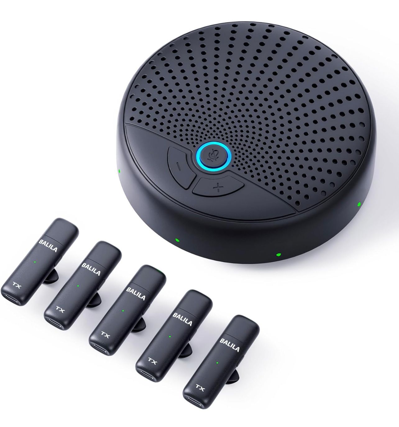 Micrófono y altavoz para conferencias, altavoz USB con captación de voz de 360° y reducción de ruido AI, altavoz USB con micrófono para PC