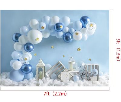 Telón De Fondo Fotográfico 3x3m Con Nubes Rosadas - Tela De Microfibra, Para Cumpleaños, Baby Shower Y Sesiones