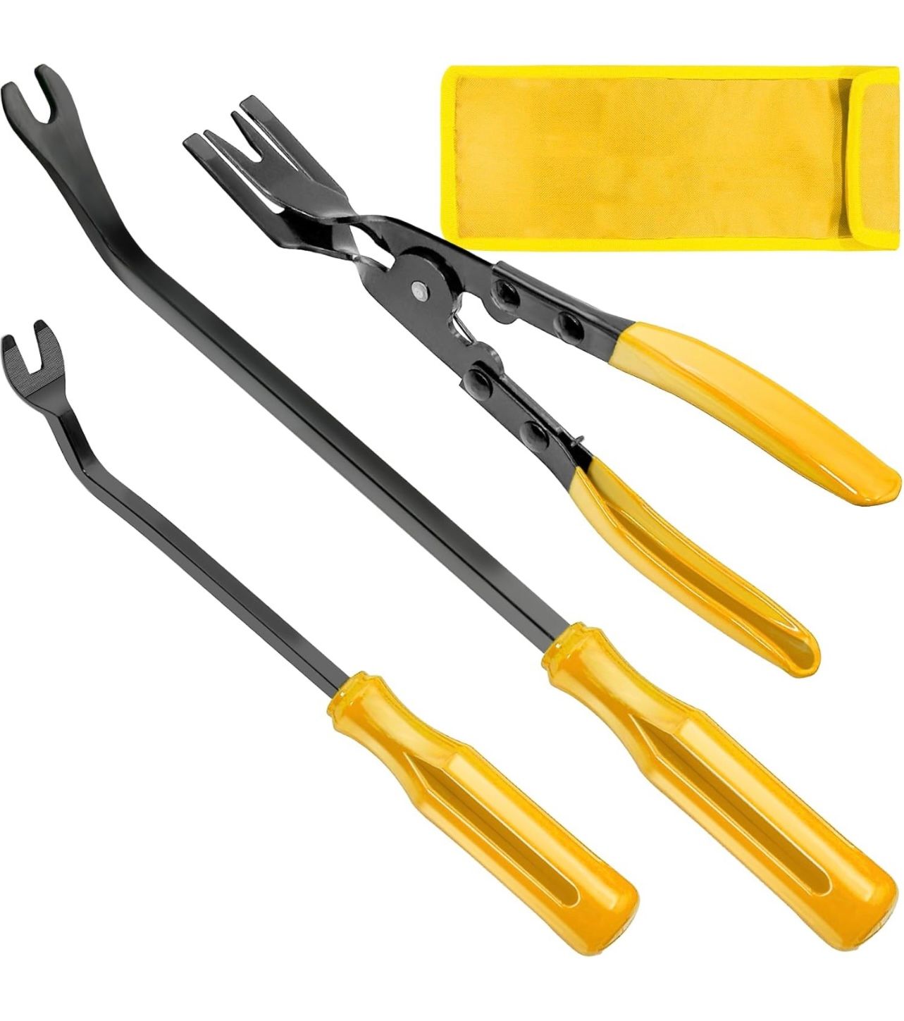 Herramienta para quitar molduras de automóviles, juego de 3 alicates para clips, herramienta para quitar clips de sujeción, juego de herramientas para quitar molduras de automóviles