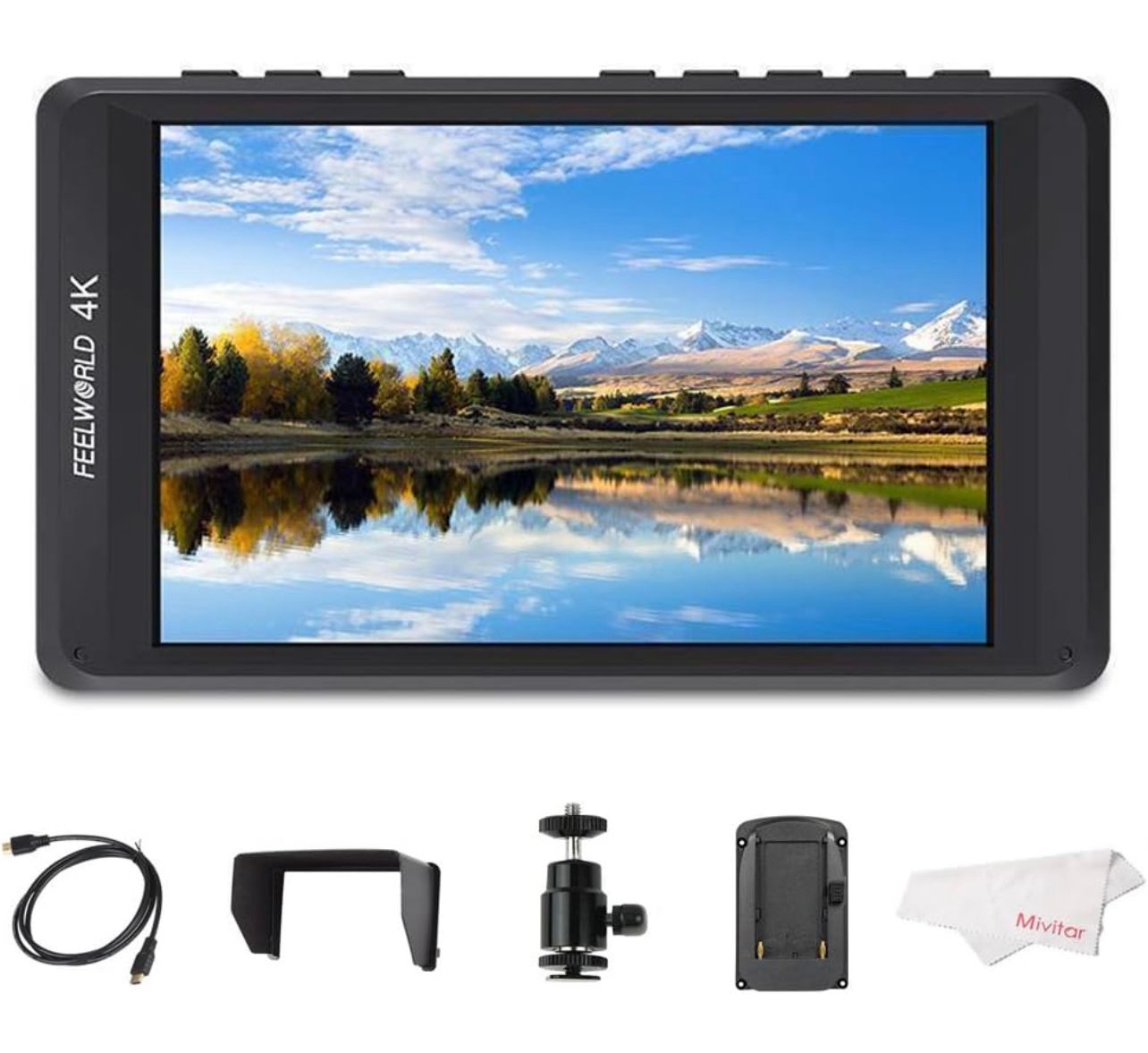 Monitor de video de campo IPS HD FEELWORLD FW450 de 4.5 pulgadas para cámara