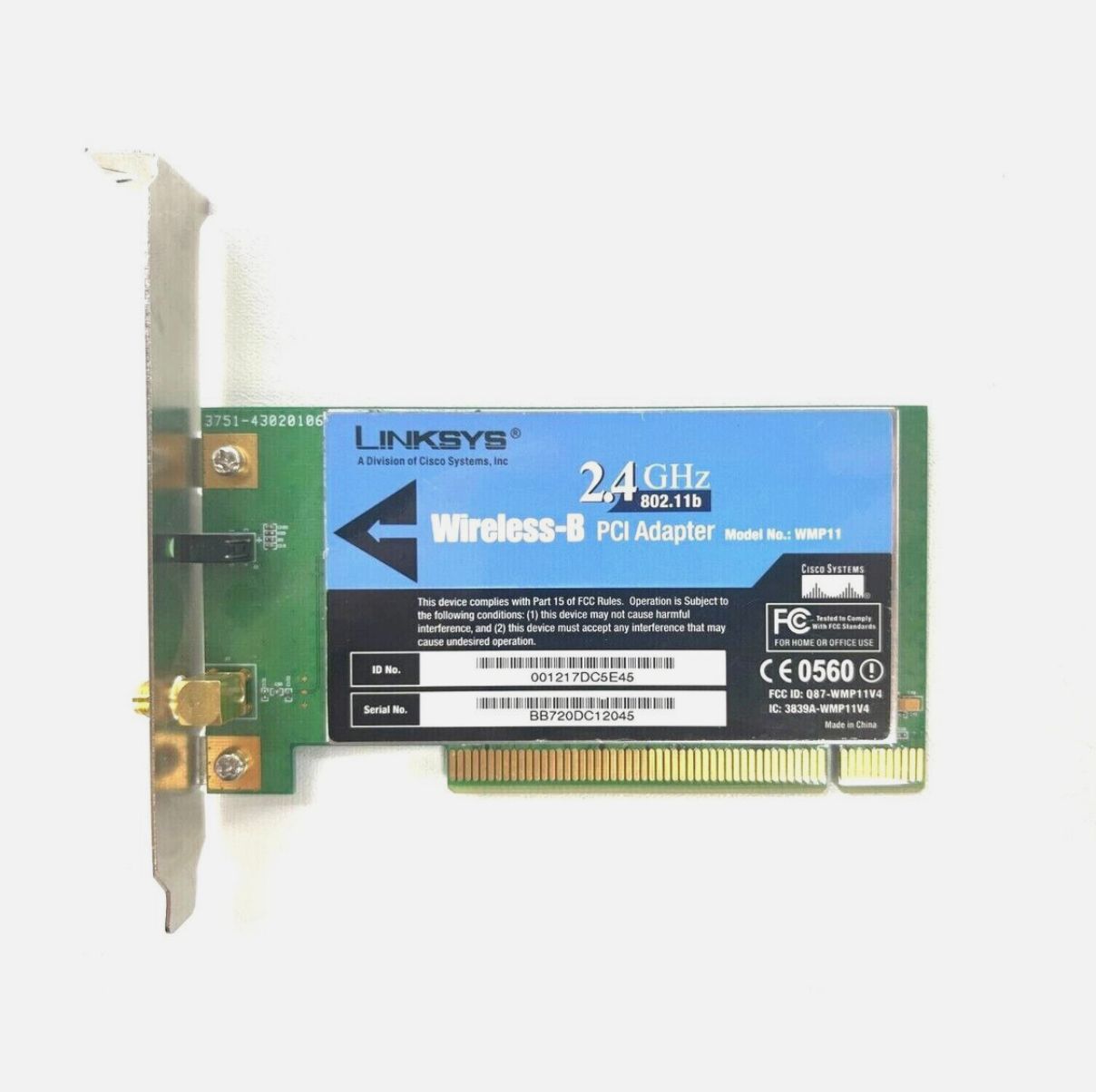 Cisco-Linksys WMP11 Wireless-B PCI Card