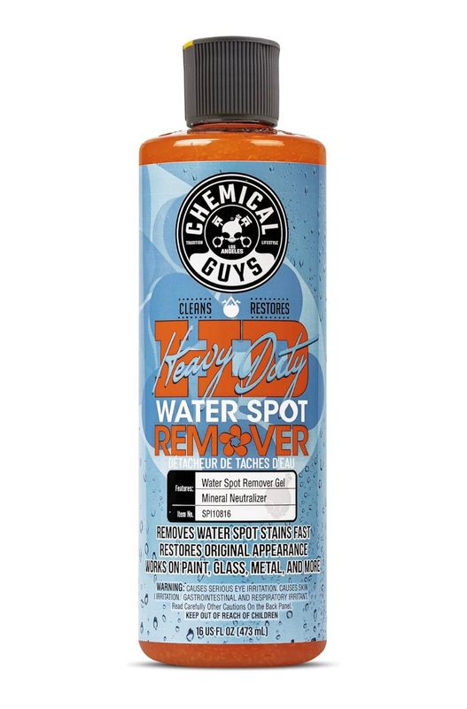 Chemical Guys Quitamanchas de agua de alta resistencia, seguro para autos, camiones, motocicletas, vehículos recreativos y más, 16 fl oz