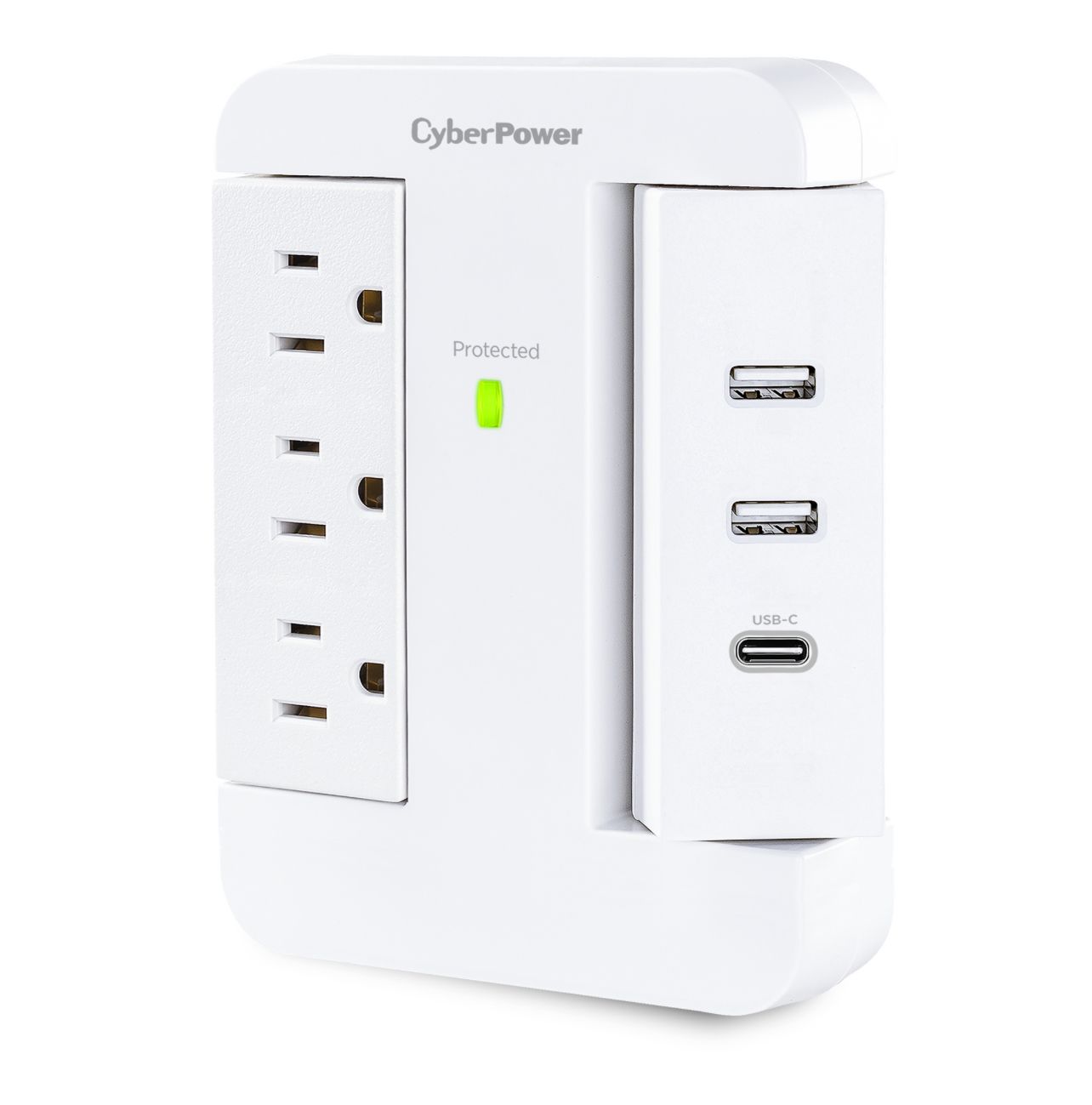 Protector de sobretensiones CyberPower Wall Tap con puertos de carga USB