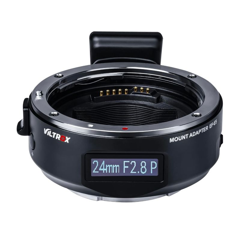 Adaptador de lente VILTROX EF-E5 para montura E de Sony, anillo de montaje de lente de enfoque automático con pantalla OLED compatible