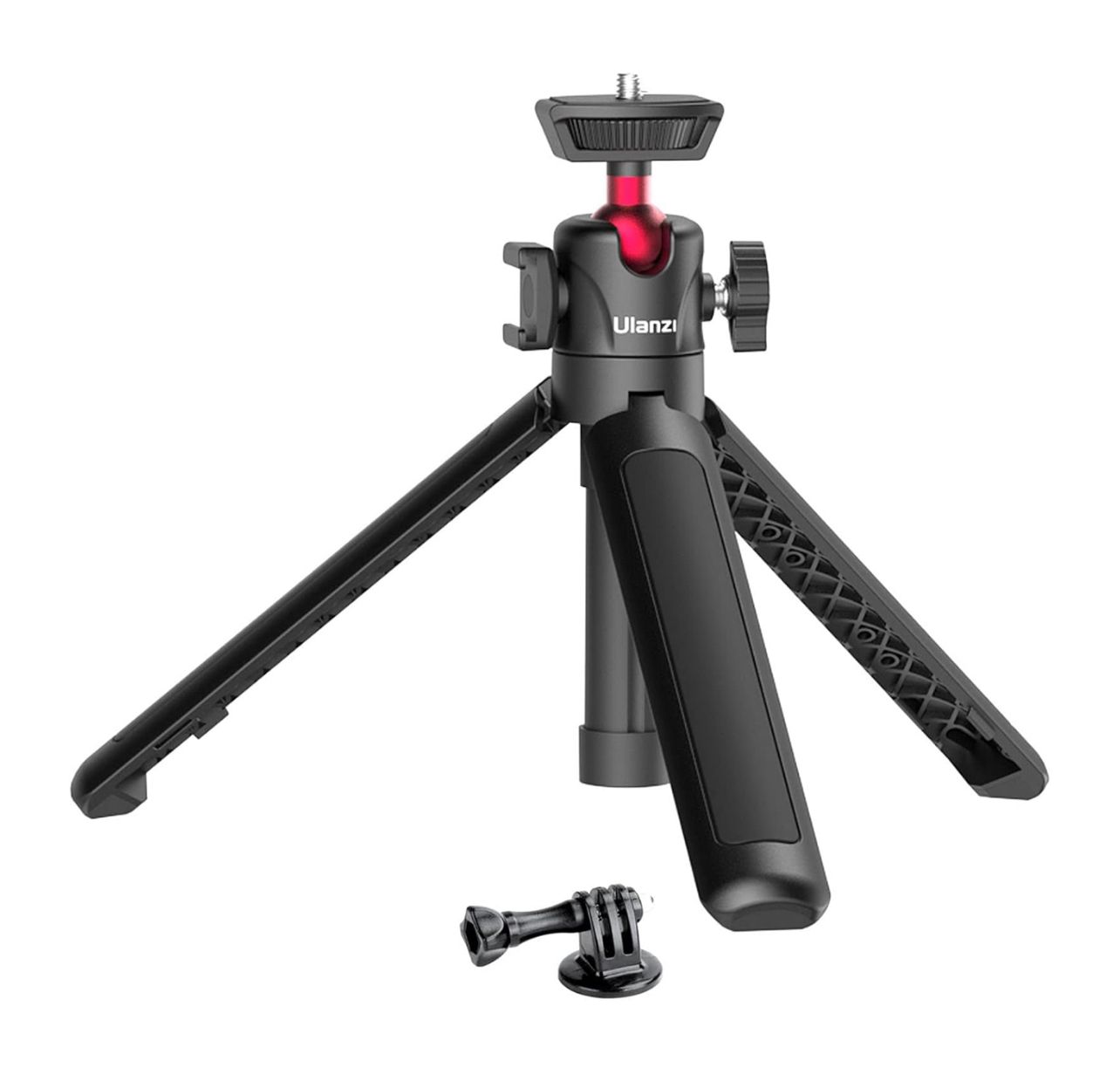 Ulanzi MT-16 Mini trípode extensible para cámara, 4 niveles de ajuste, rótula esférica de 360°, zapata fría, ligero y portátil