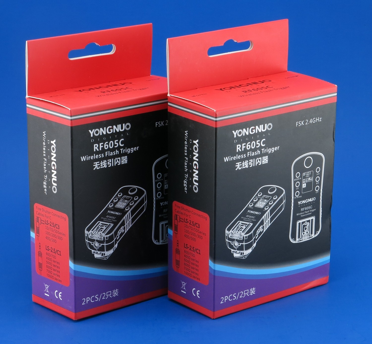 YN RF-605C Wireless Flash Trigger para Canon (caja)