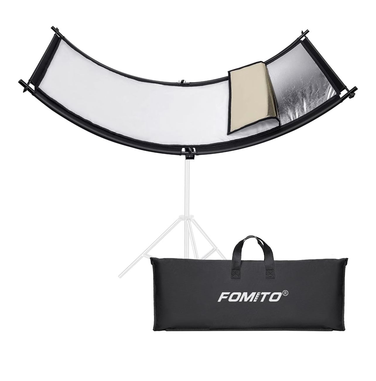 Reflector de luz FOMITO con forma de concha de 70&quot; x 25,6&quot;/178 x 65 cm, difusor de iluminación curvo para ojos Arclight