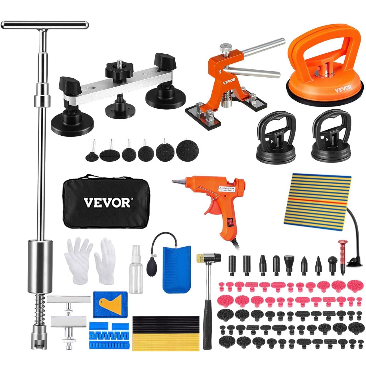 VEVOR 117 PCS Dent Removal Kit, Paintless Dent Repair Kit