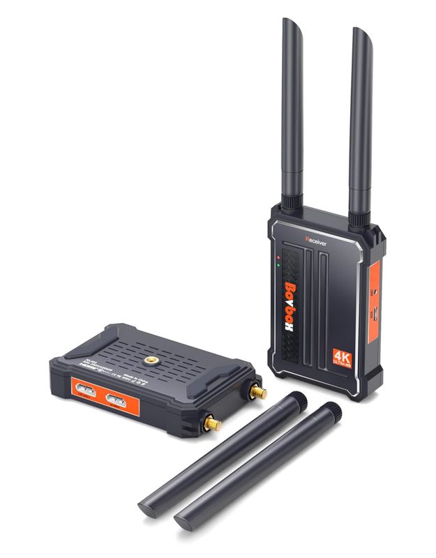 Transmisor y receptor HDMI inalámbrico 4K: Kit extensor HDMI inalámbrico de 2,4/5,0 GHz, 150 m (490 pies) de largo alcance, baja latencia de 0,1 s