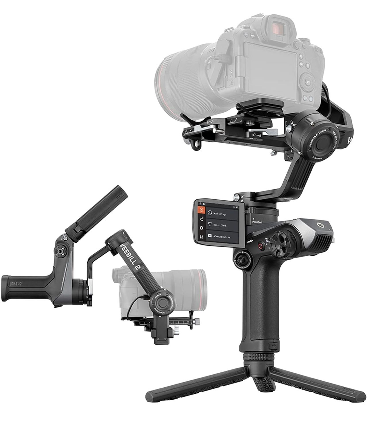 Estabilizador de cámara Zhiyun Weebill 2 Estabilizador de cardán de 3 ejes para DSLR y cámaras sin espejo con pantalla táctil abatible de 2,88”
