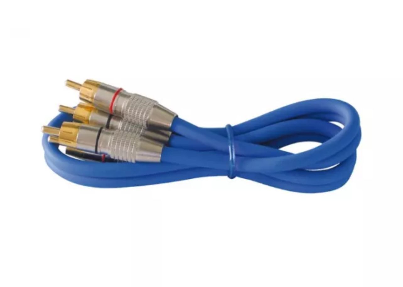 Cable RCA de señal digital, color azul Longitud 6 metros