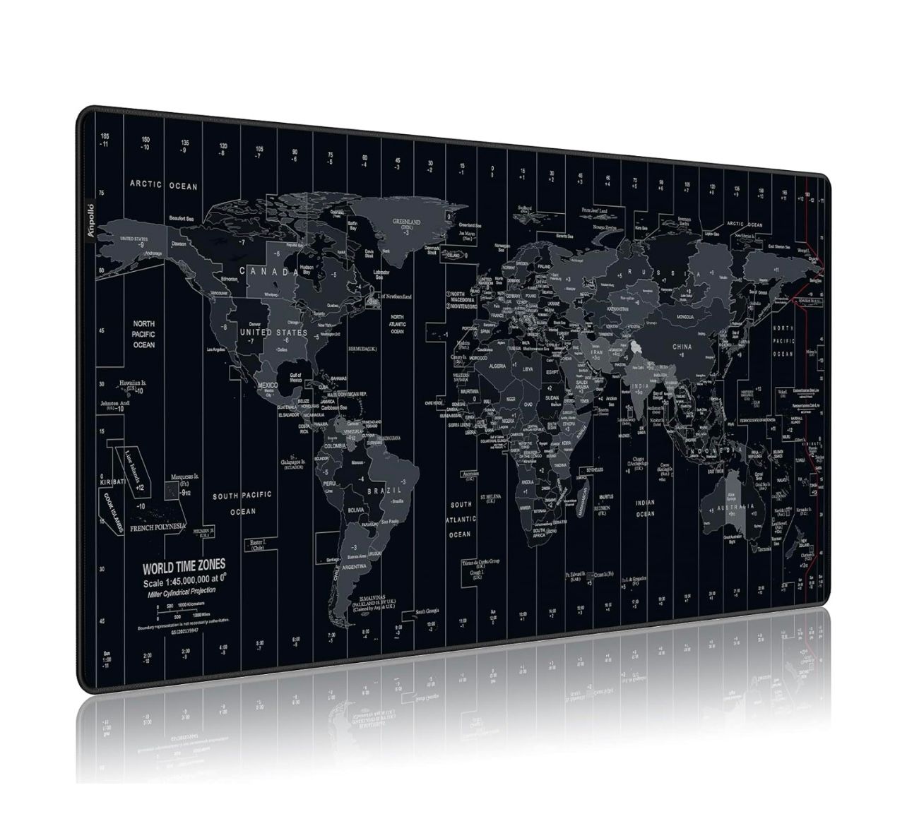 Alfombrilla de ratón para juegos de velocidad extendida, tamaño grande, 35,4 x 15,7 x 0,12 pulgadas, alfombrilla de escritorio con diseño personalizado, mapa del mundo