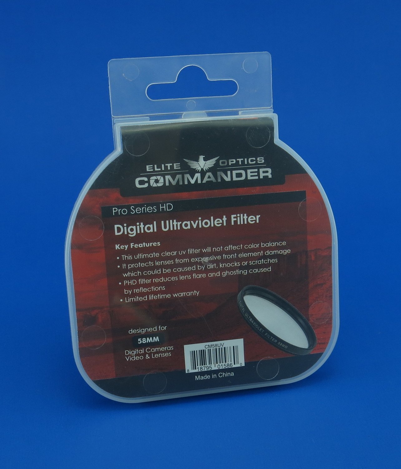 Commander Professional Elite Optics 58mm Ultraviolet (UV) Filter