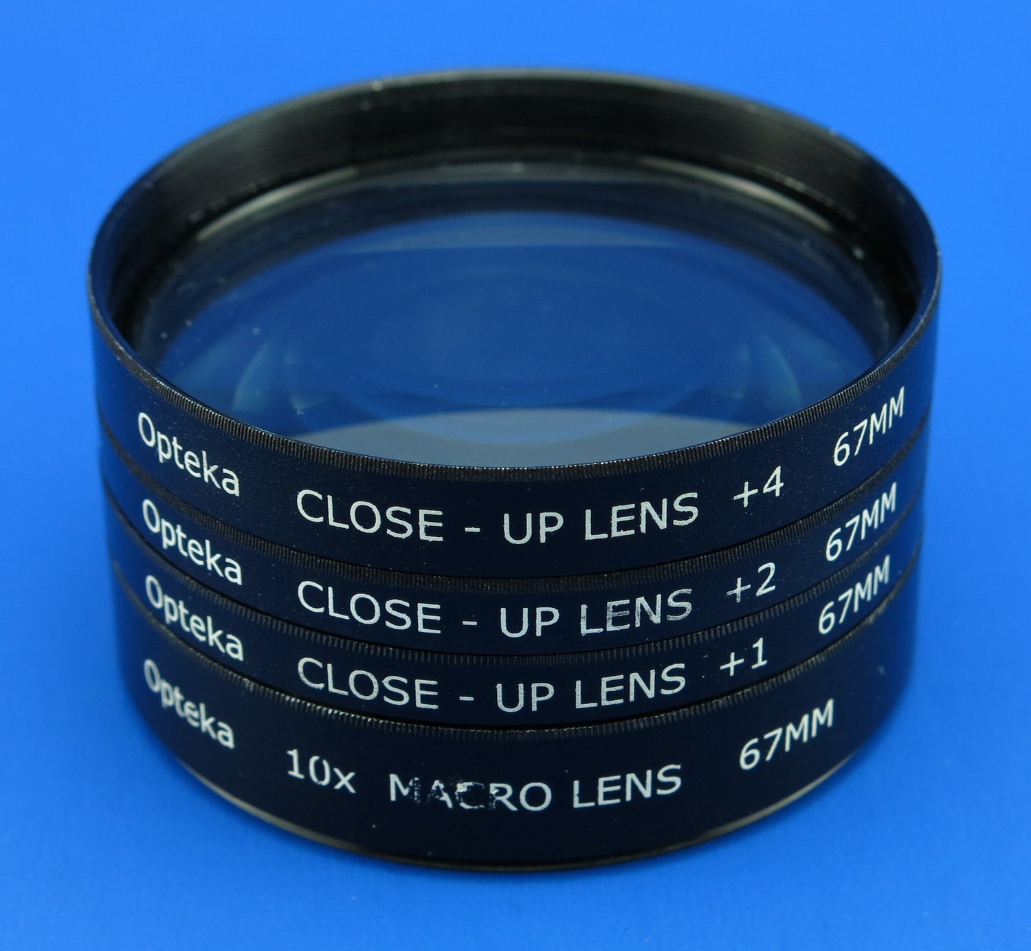 Opteka 67MM +1 +2 +4 +10 Close-Up Macro Filter Set