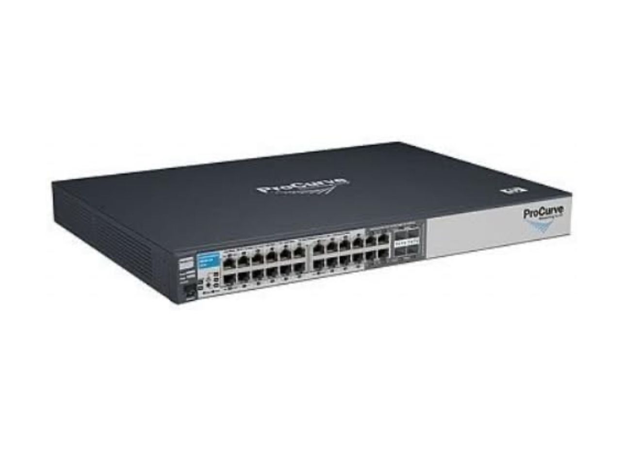 Conmutador administrado HP Procurve 2510G-24 J9279A de 24 puertos Gigabit Ethernet, buen estado
