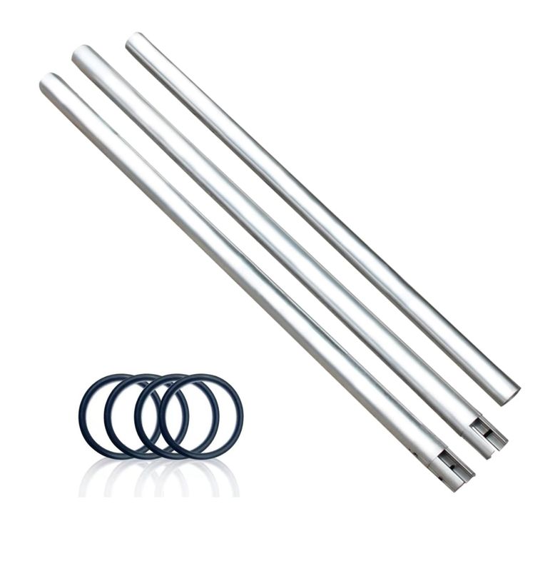 Barra transversal de tubo metálico inoxidable de 3 m para sistema de montaje en pared de fondos de estudio - Poste de soporte