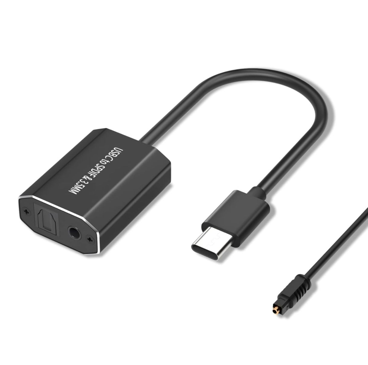 Convertidor de audio óptico USB C a S/PDIF y audio de 3,5 mm