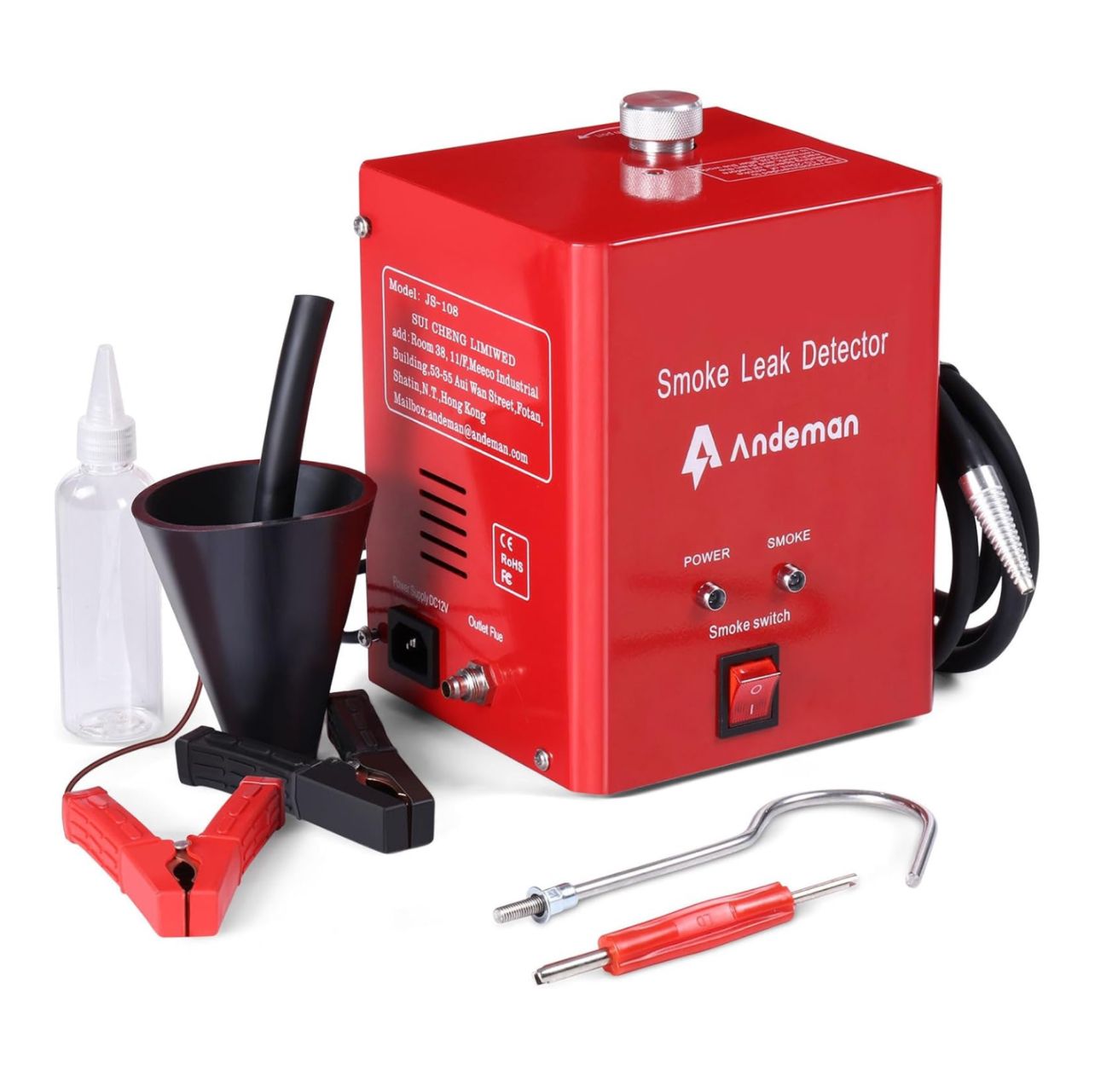 Detector de Fugas para Máquina de Humo Automotriz, Detector de Fugas de Escape de 12 V CC, Kit de Detector de Fugas de Evap con Bomba de Aire Integrada
