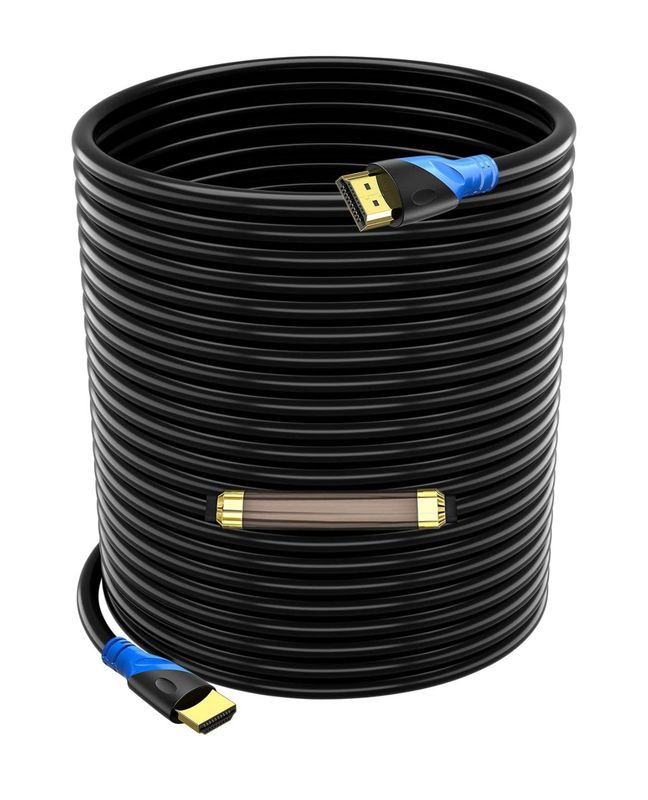 Cable HDMI 4K de 30 metros (HDMI 2.0, 18 Gbps) de ultra alta velocidad, conectores chapados en oro, cable HDMI Ethernet.