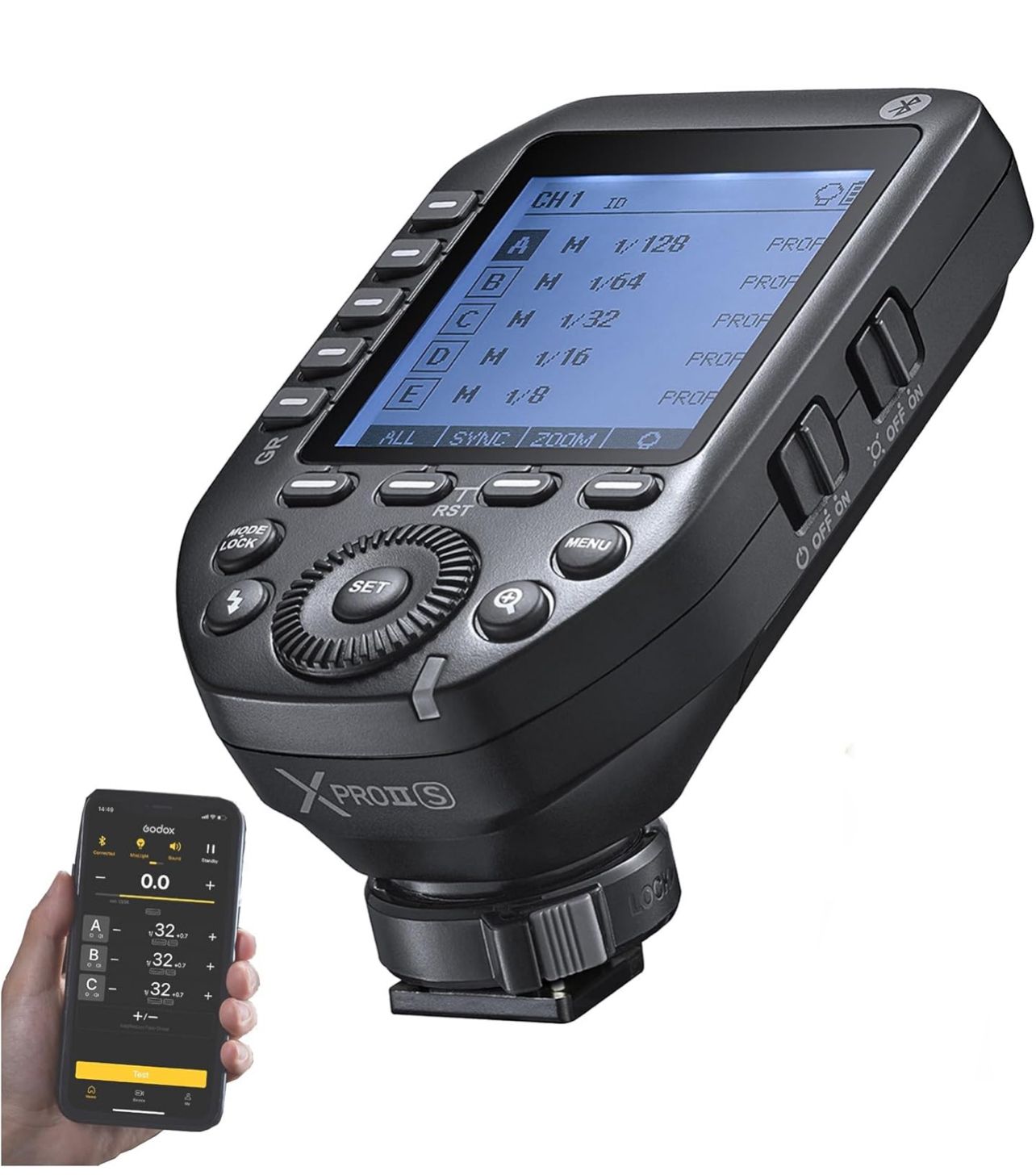 Disparador de flash Godox XProII-S para cámaras Sony, transmisor inalámbrico TTL 2.4G HSS 1/8000S, conexión Bluetooth