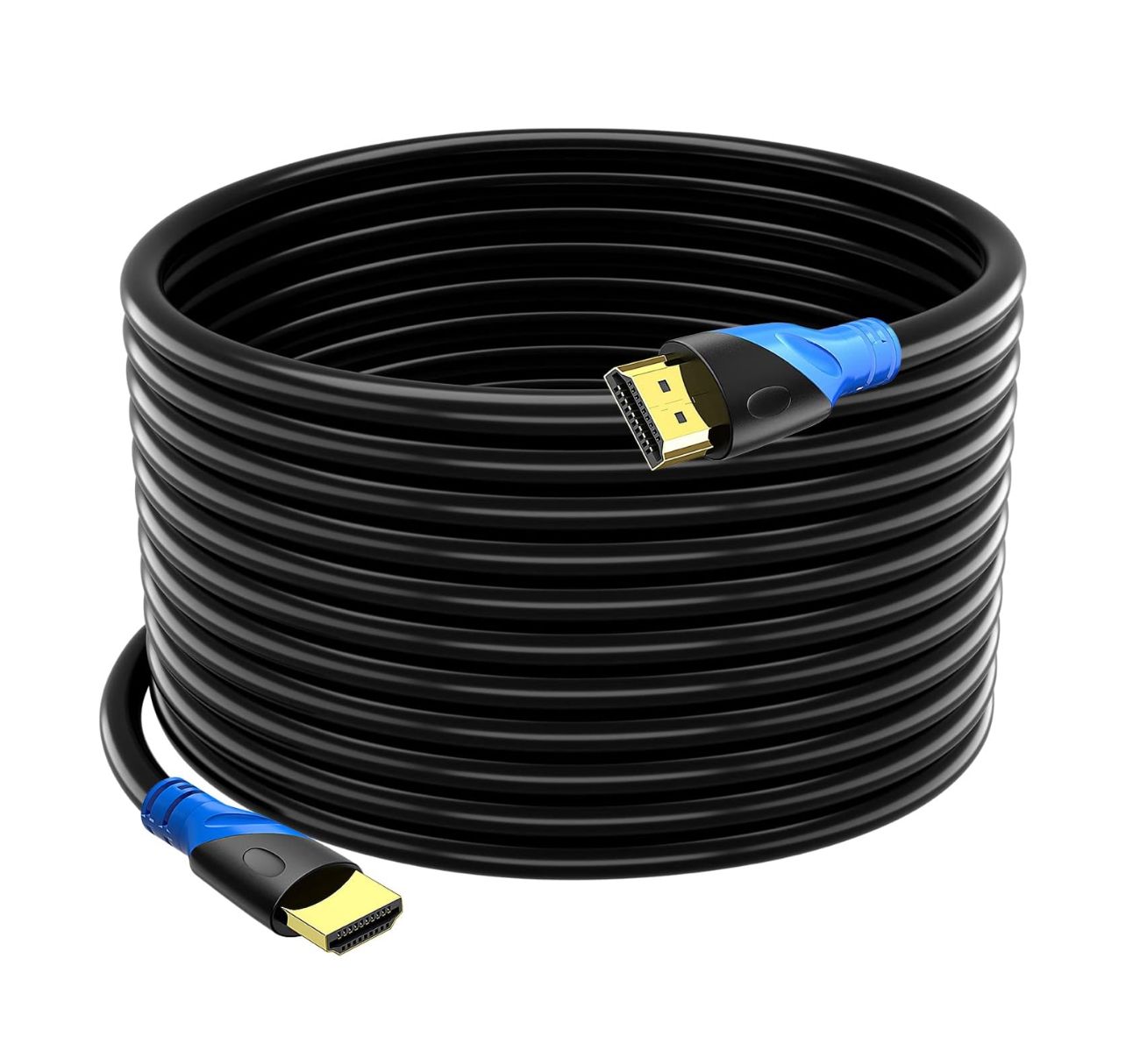 Cable HDMI 4K de 15 metros (HDMI 2.0, 18 Gbps) de ultraalta velocidad, conectores chapados en oro, cable HDMI Ethernet, 4K a 60 Hz, 2K, 1080P, 3D ARC