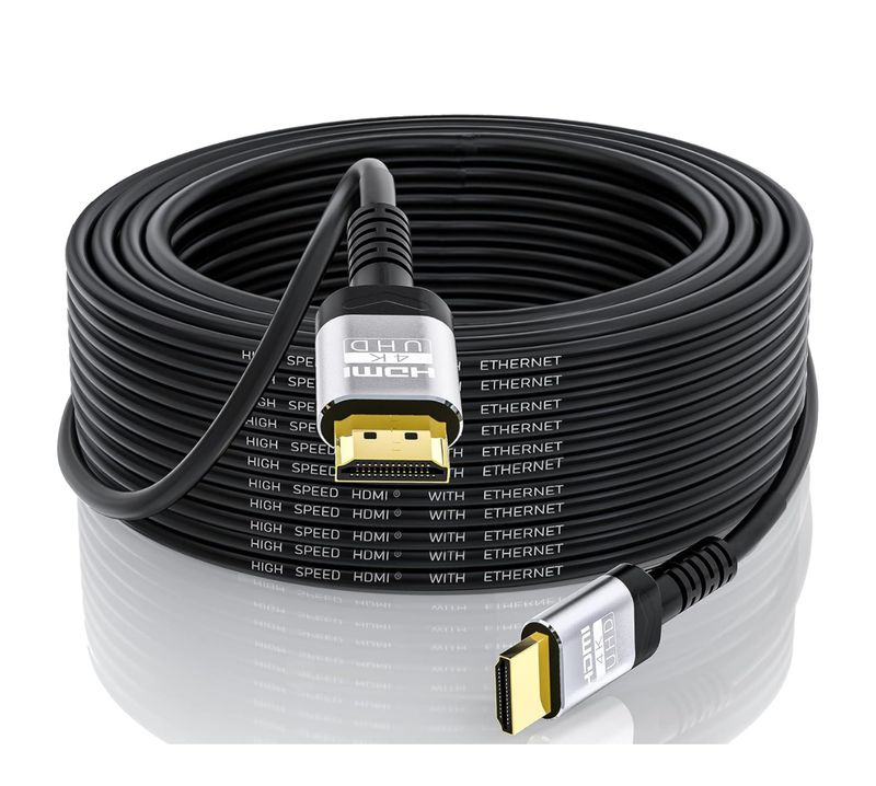 Cable HDMI 4K de 15 m | Cable HDMI 2.0 de alta velocidad 4K a 60 Hz, 2K, 1080P, 3D, ARC, Ethernet