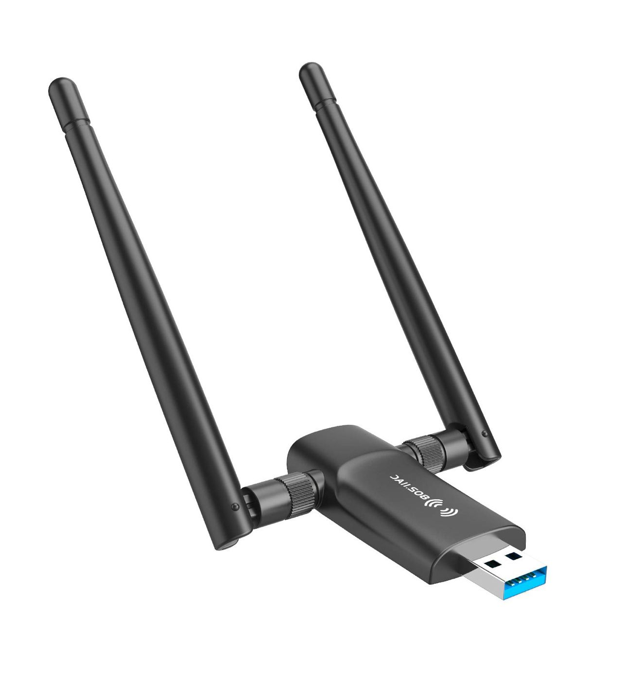 Adaptador WiFi USB inalámbrico para PC - Nineplus 1300 Mbps con antenas duales de 5 dBi, adaptador WiFi 5G/2.4G, usado buen estado