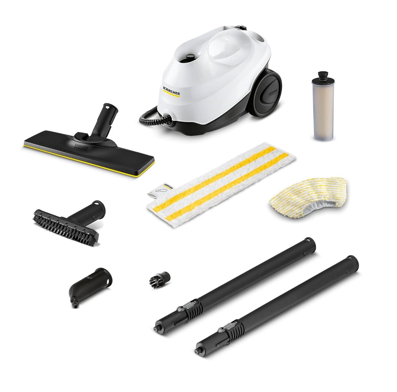 Limpiador a Vapor Kärcher, Multiusos, Vaporizador Potente, Sin Químicos, Calentamiento en 40 Segundos, para Juntas, Azulejos, Pisos Duros, Electrodomésticos y Más - SC 3 Easy Fix