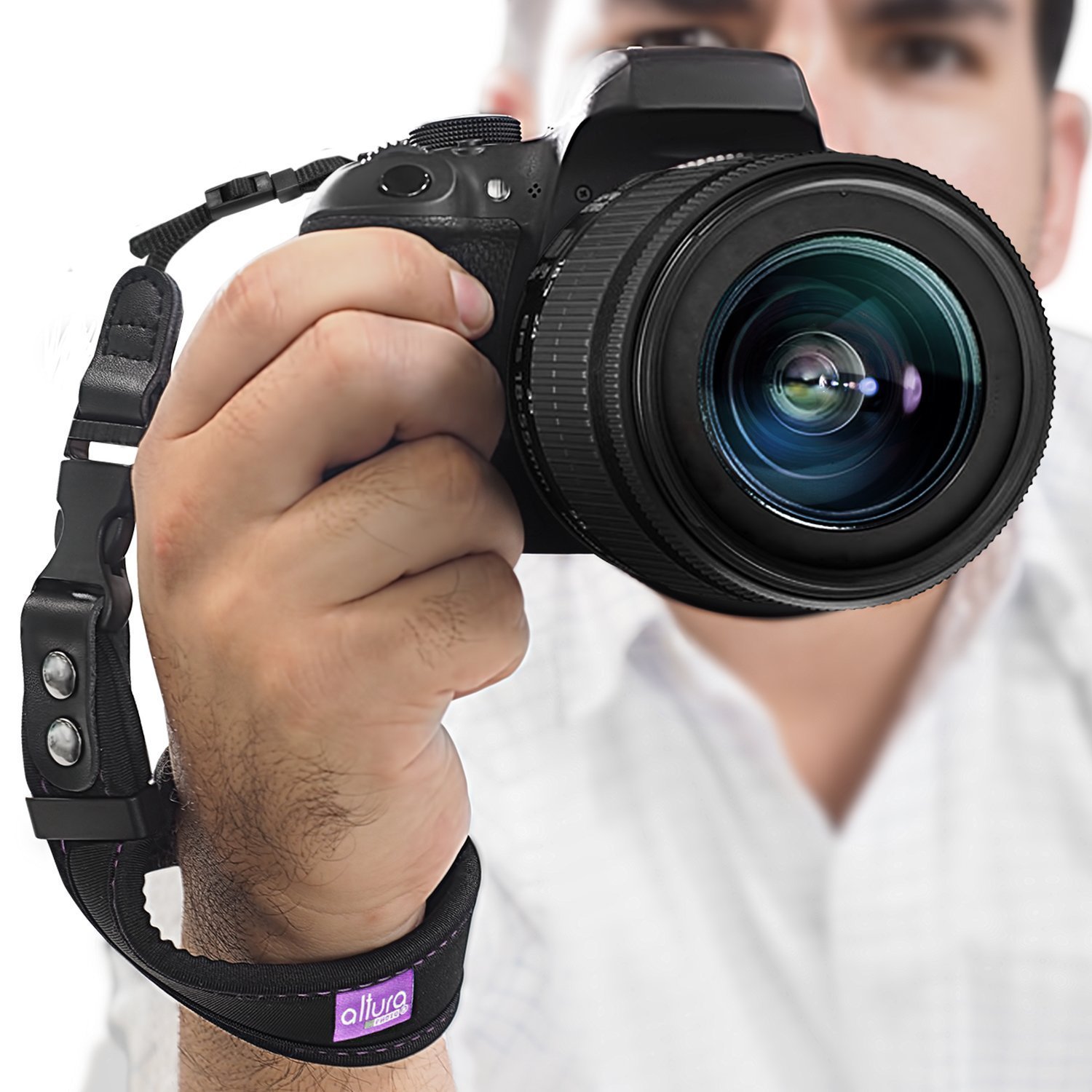 Camera Hand Strap - Rapid Fire Heavy Duty Safety Wrist Strap by Altura Photo w/ 2 Alternate Connections for Use w/ Large DSLR or Point &amp; Shoot Cameras