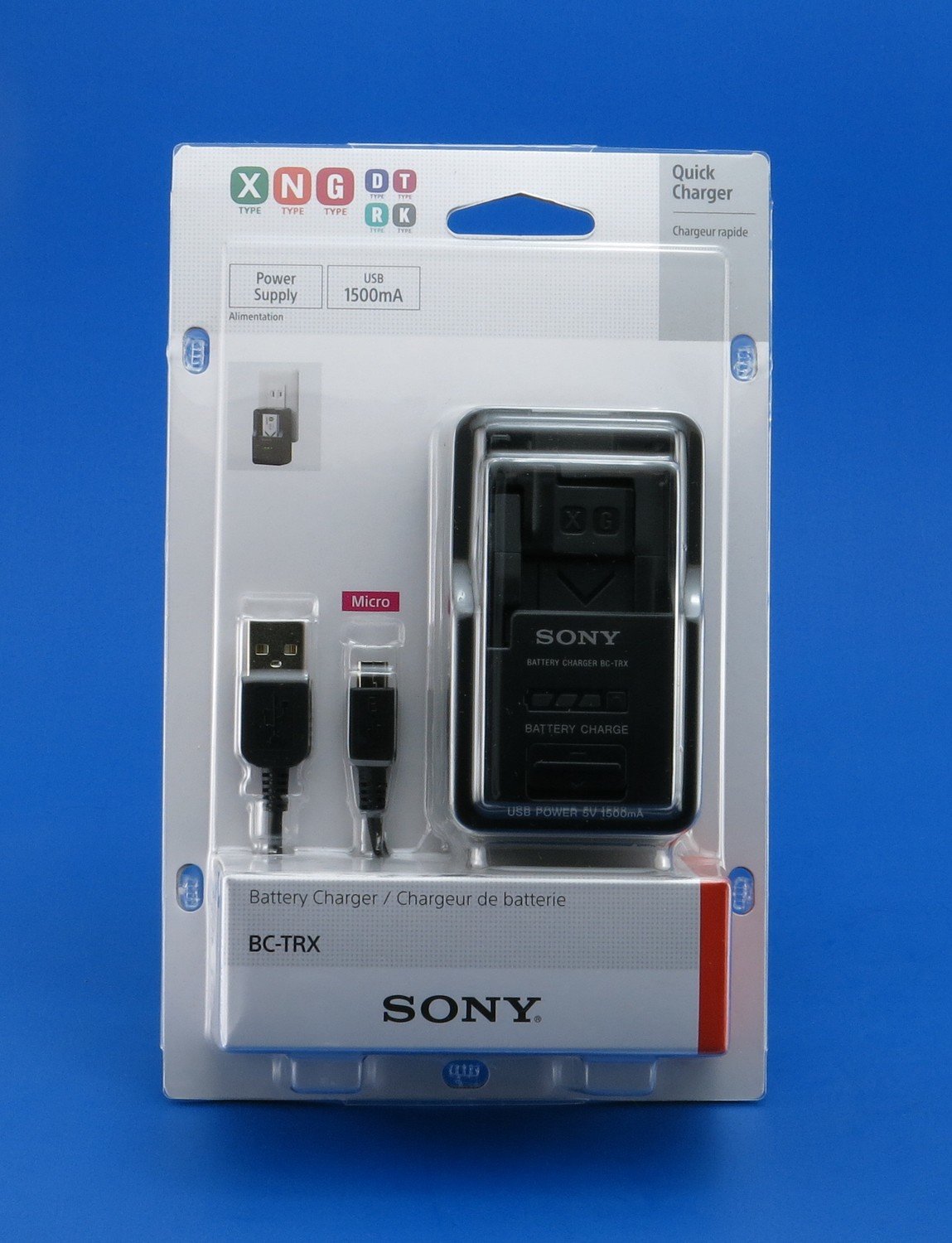 Sony BCTRX Cargador de batería para baterías de X/G/N/D/T/R y K Series (Negro)