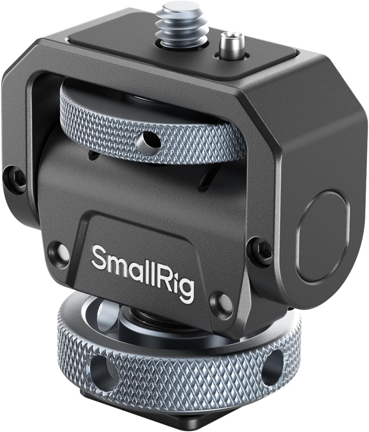 SmallRig Monitor Mount Lite con zapata fría (modelo 3809) es un soporte compacto y robusto que permite girar tu monitor 360° e inclinarlo 180°