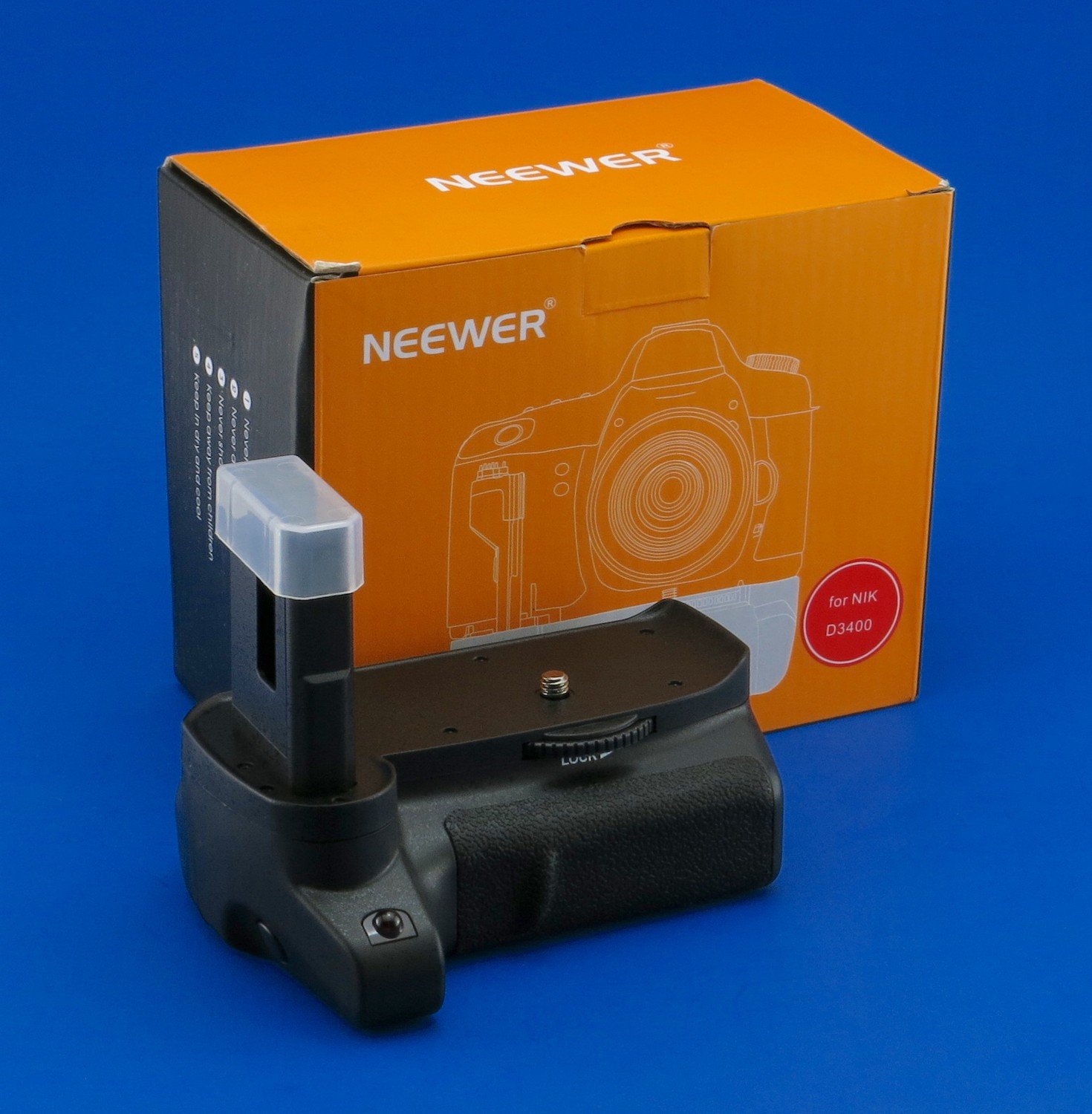 Neewer – Empuñadura de batería para cámara réflex Nikon D3400 botón de disparo vertical trabajo con uno o dos EN-EL14 a Batería (nw-d3400)