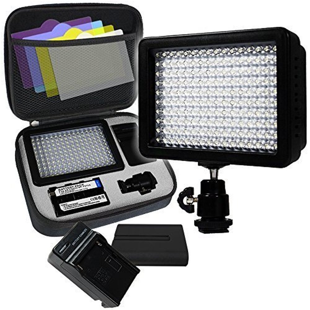 ​160 LED Luz de vídeo lámpara panel regulable para cámara réflex digital videocámara