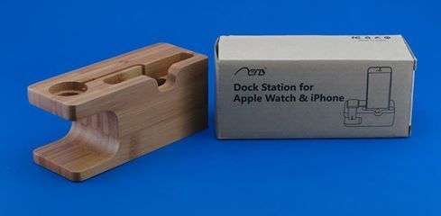 Apple Watch Stand, Aerb Bamboo Wood Charging Stand Bracket Docking Station Stock Cradle Holder for iPhone and Apple Watch 38mm 42mm