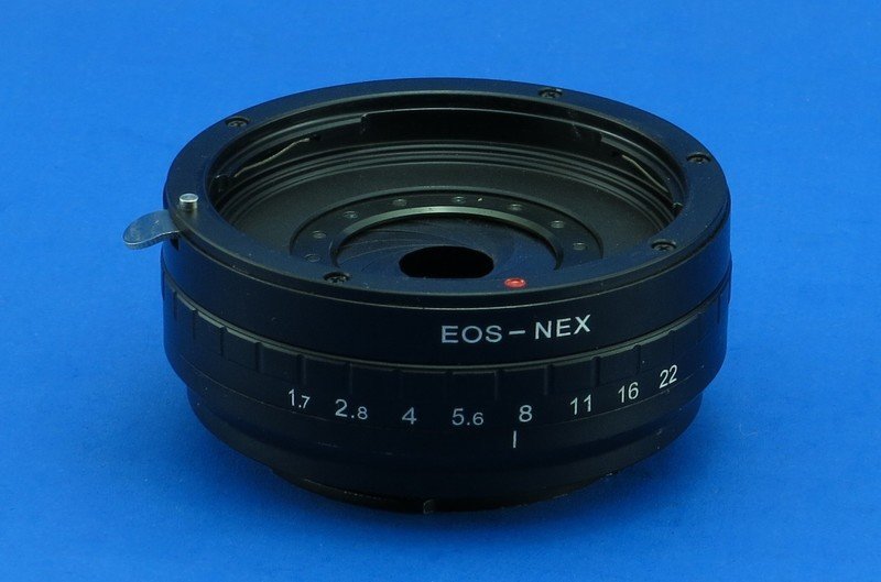 EzFoto Pro Canon EOS mount lens to Sony E-Mount NEX NEX-3 NEX-5 NEX-C3 NEX-5N NEX-7 NEX-VG10 NEX-VG20camera adapter, w/build-in aperture version (NEX)