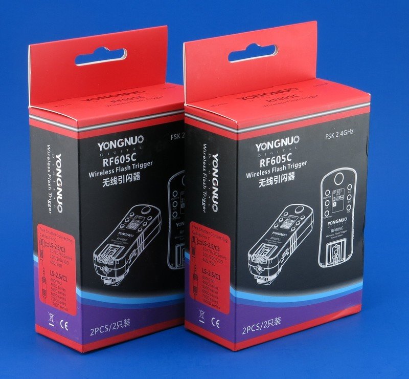 YN RF-605C Wireless Flash Trigger para Canon (caja)