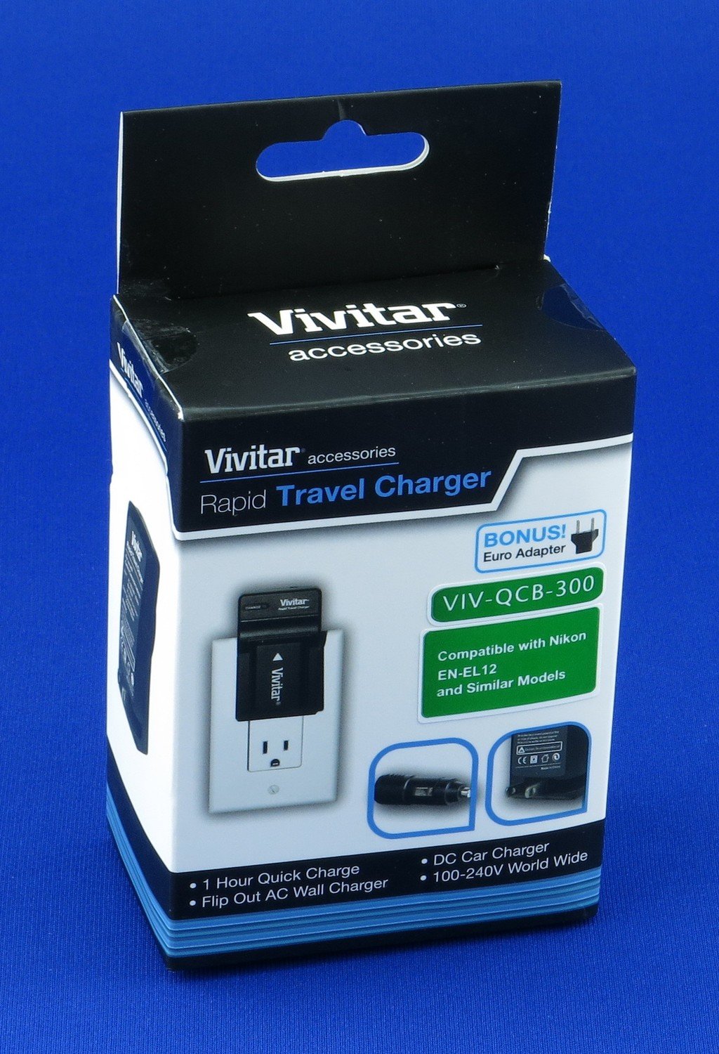 Cargador Vivitar para EN-EL12 bateria . Para  Nikon Coolpix AW100, AW100s, AW110, AW110s, AW120, S9900, S9700, S9500, S9300, S9200, S9100, S6300, P330, P310, P300, S1200pj, S1000pj, S620, S31 cameras