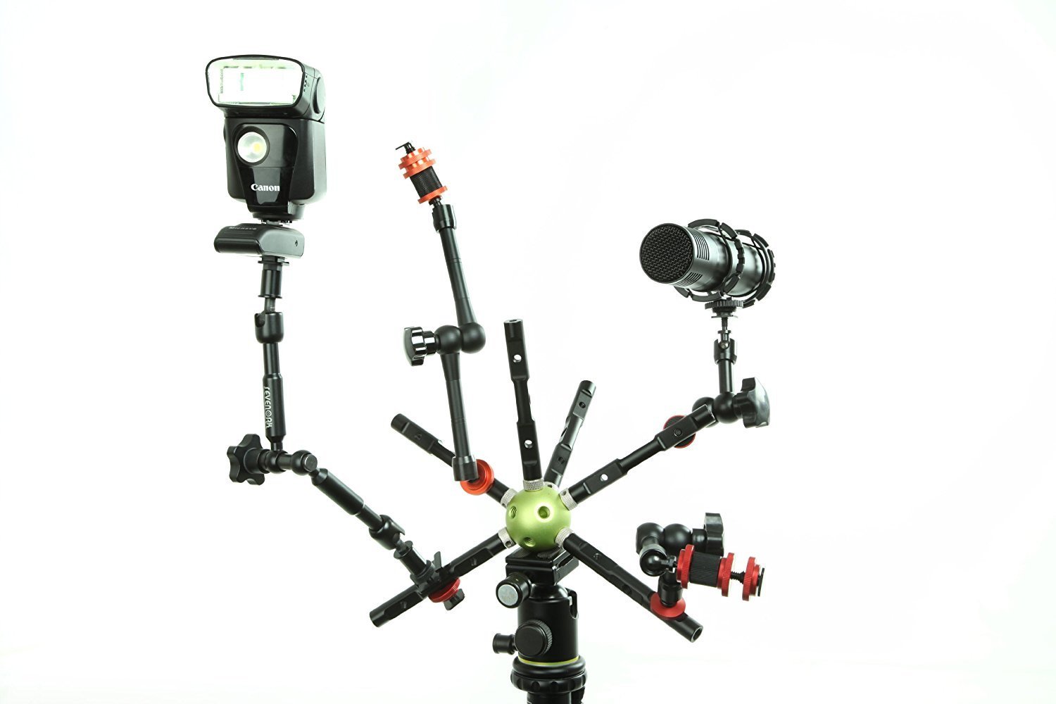 Movo Photo mba6 universal Magic Ball adaptador Multi accesorio, con 6 varillas para DSLR Video Jaulas