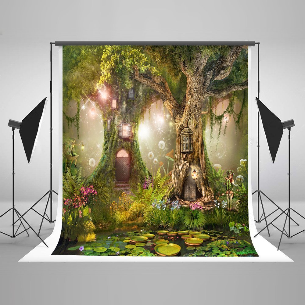 Hadas fondo para estudio fotografía telón de fondo verde Árbol Bosque Al Aire última intervensión recién nacido 5 x 7 Photo Kids Baby Cumpleaños Picture