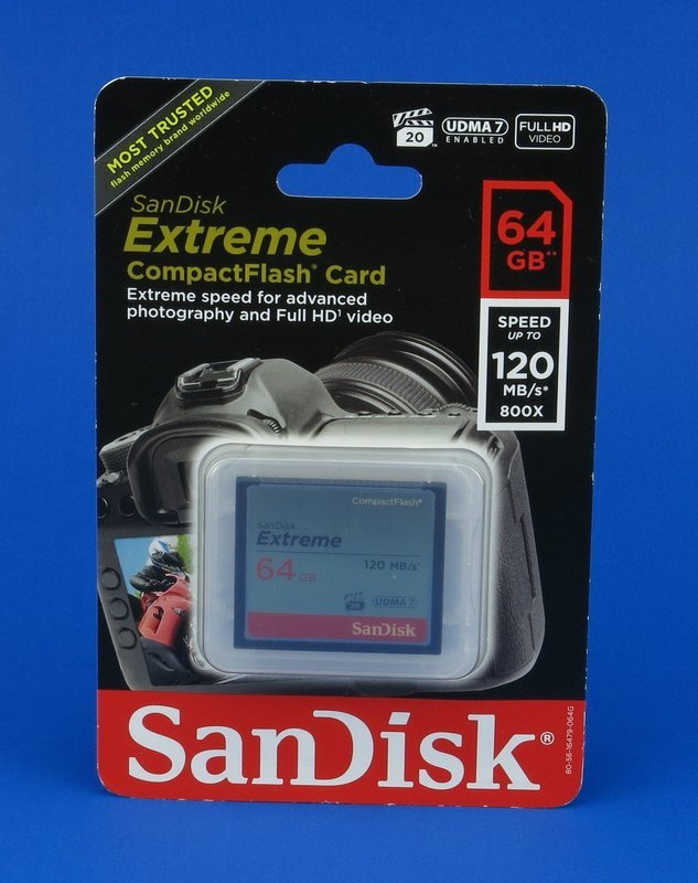 SanDisk Extreme Tarjeta de memoria CompactFlash – 64 GB
