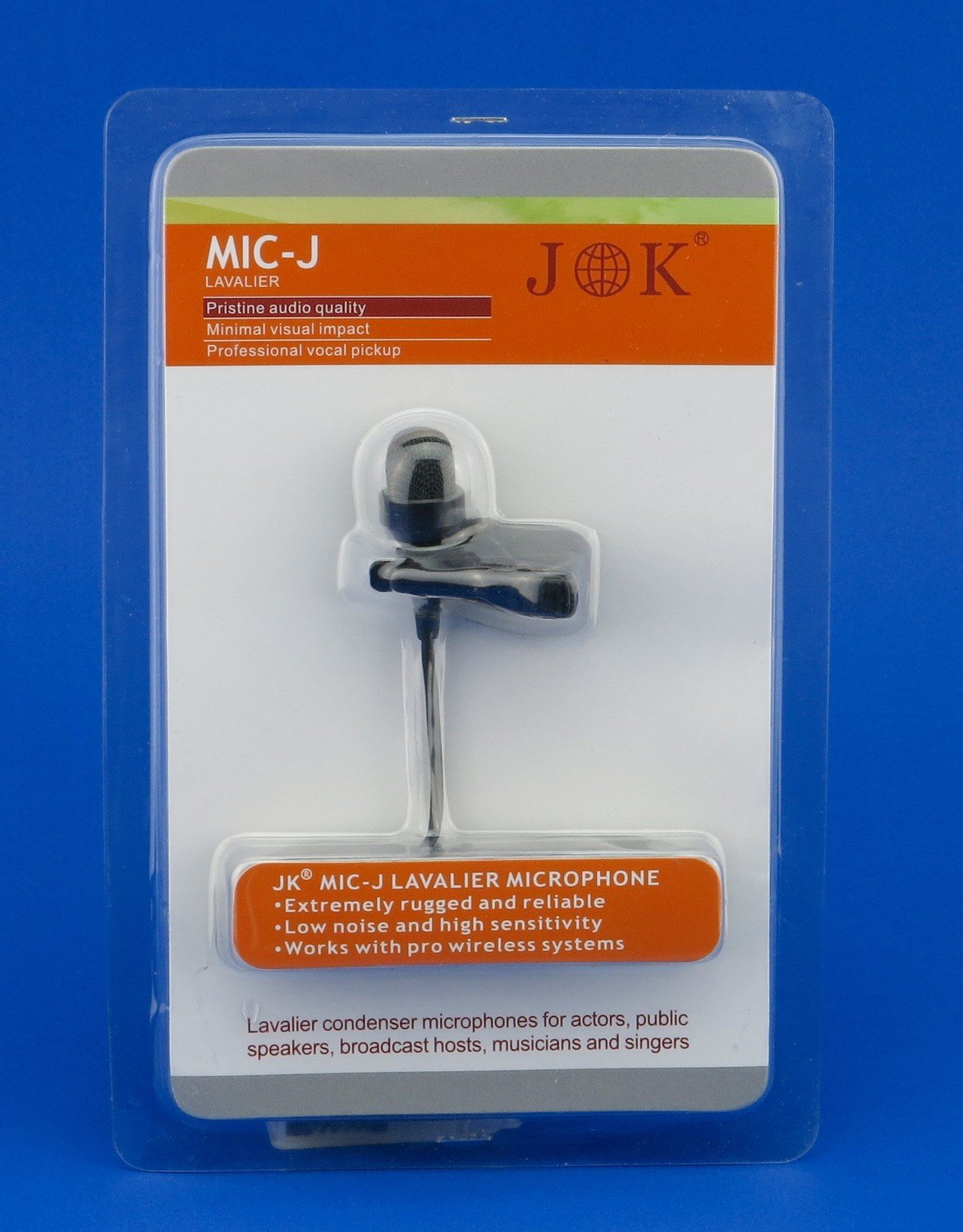 Pro Lavalier Micrófono de solapa JK MIC-J 017 para Sennheiser transmisor inalámbrico – Cancelación de Ruido Micrófono Condensador