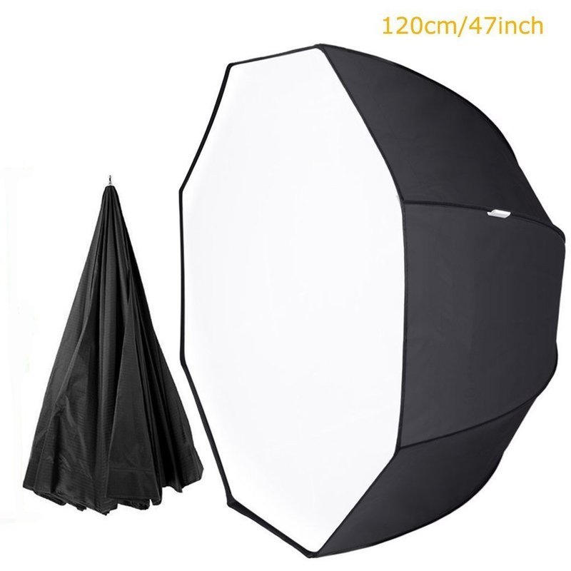HPUSN Octagon Softbox Octogonal Speedlite 47&quot;/120 cm Studio Flash, Speedlight paraguas Caja de luz con bolsa para retrato o fotografía de producto