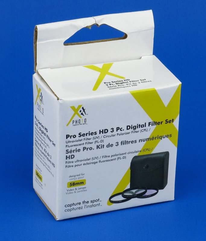 HitPhoto set de filtros 58mm. UV, CPL, FL-D