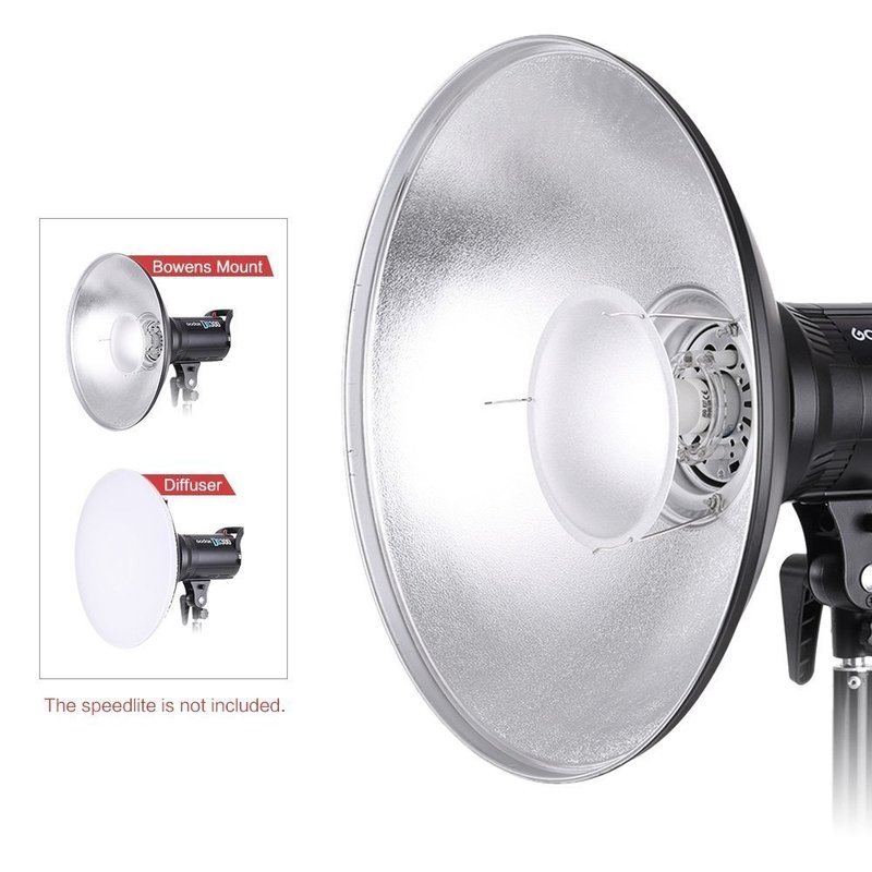 Andoer – 16&quot; Beauty Dish Reflector Luz estroboscópica Luz Iluminación para Bowens soporte Speedlite photogrophy Studio accesorio