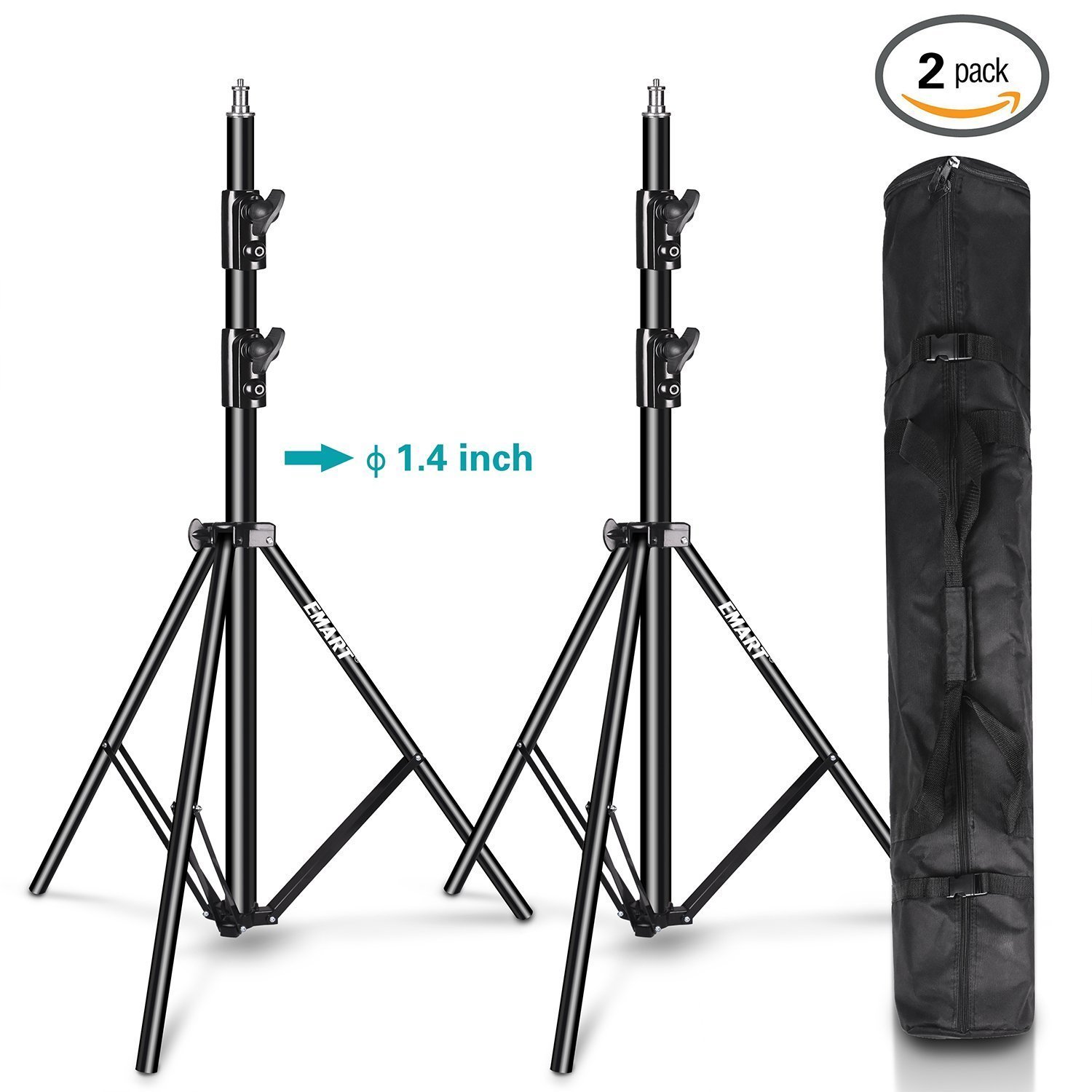Emart Heavy Duty Luz Stand, 8.5 ft la Fotografía Primavera Cushioned Stands para foto Video Studio, fondo, HTC Vive, Softbox, Reflector, etc. (2 unidades)