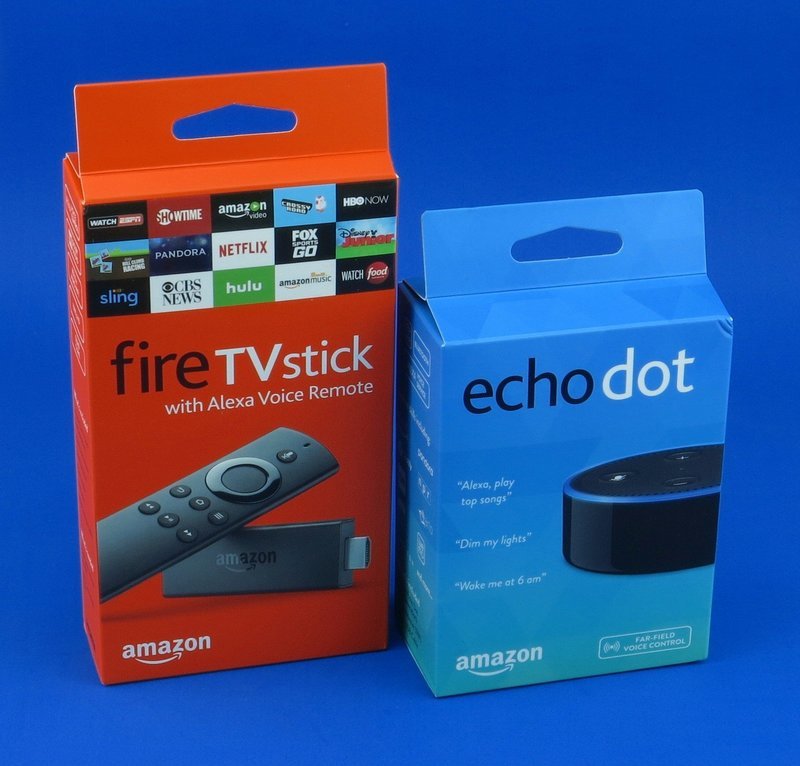 ​Fire TV Stick with Alexa Voice Remote + Echo Dot (Black)