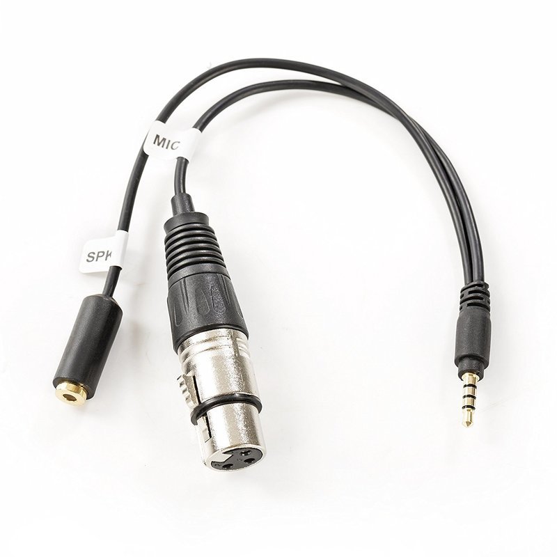 Movo tcb2 adaptador XLR (macho) a TRRS de micrófono (hembra) Smartphone con Jack de auriculares para el iPhone y Android
