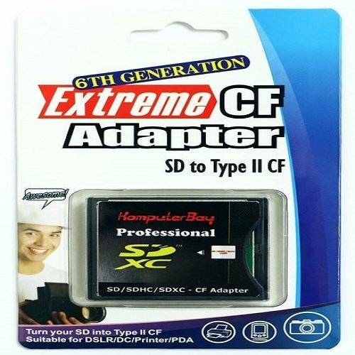 Extreme MMC, SDHC, SD a CF Type II Adaptador