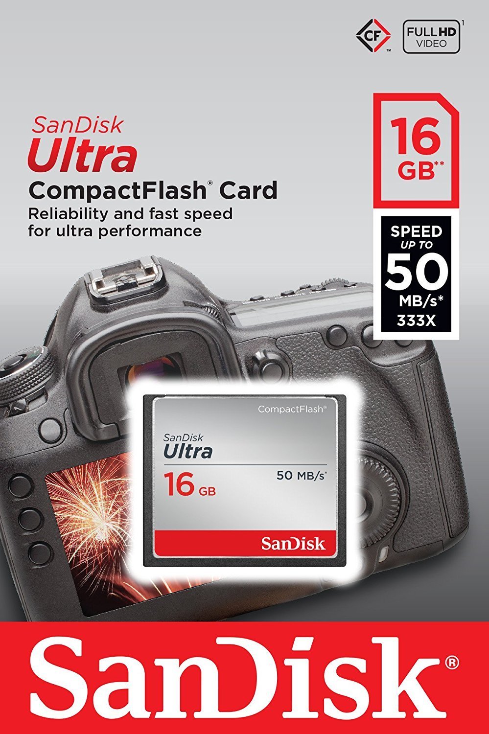 SanDisk Ultra CompactFlash tarjeta de 16 Gb