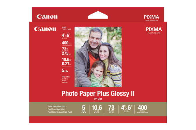 Canon Photo Paper Plus Glossy II, 4 x 6 Inches, 400 Sheets